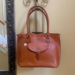 Dooney & Burke $425 Limited Ed DB Italia collection all leather satchel handbag